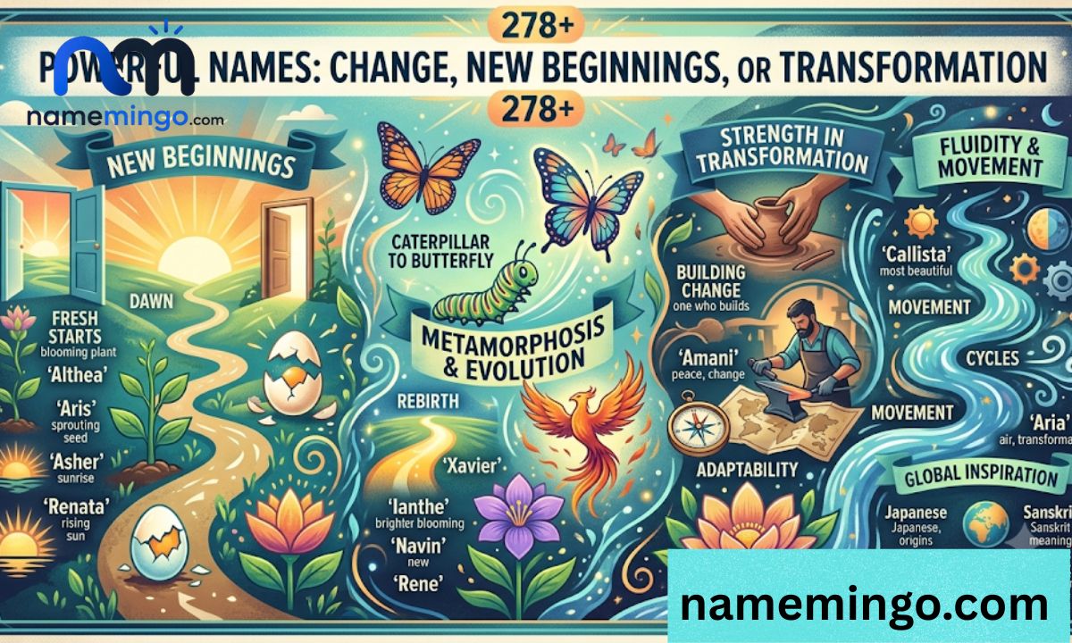 _278+ Powerful Names That Mean Change, New Beginnings, or Transformation 