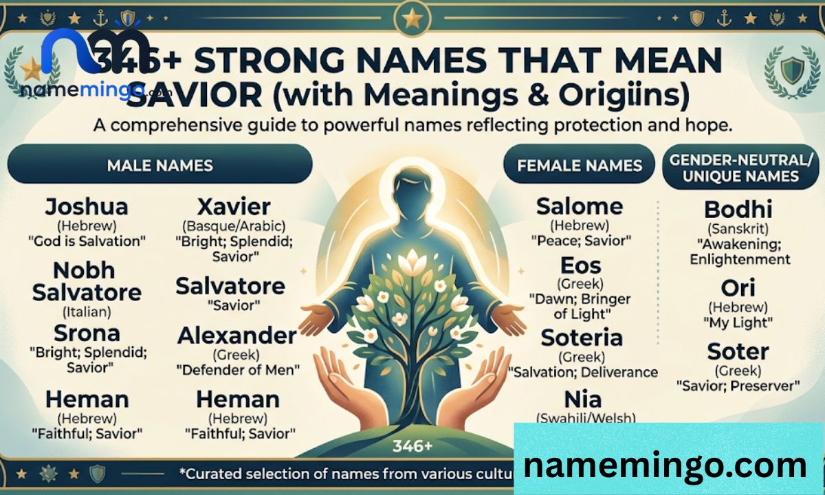 346+ Strong Names That Mean Savior (with Meanings & Origins) 