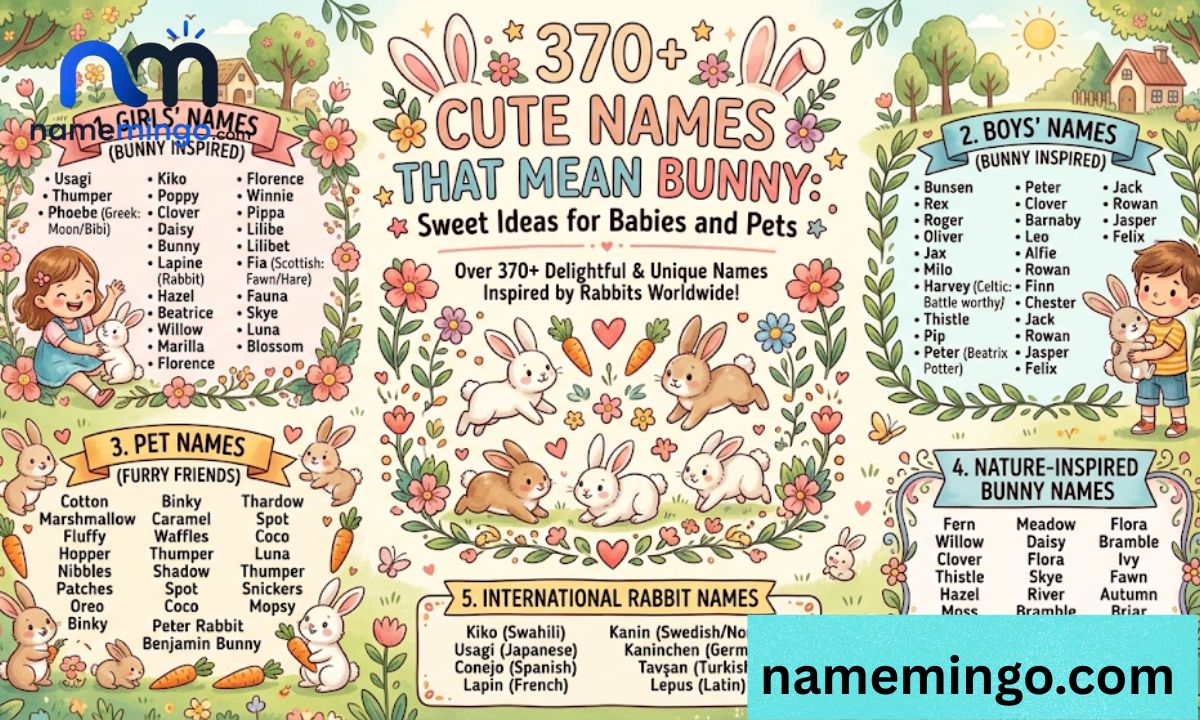 370+ Cute Names That Mean Bunny Sweet Ideas for Babies and Pets 