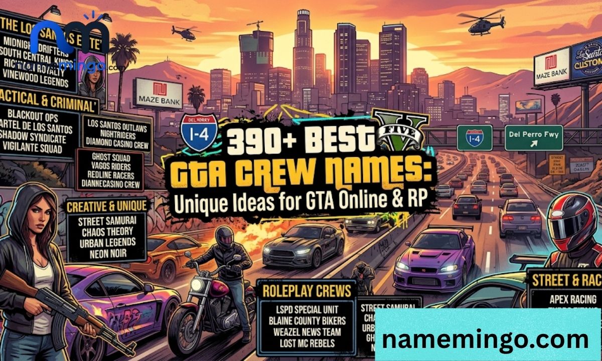 390+ Best GTA Crew Names Unique Ideas for GTA Online & RP 