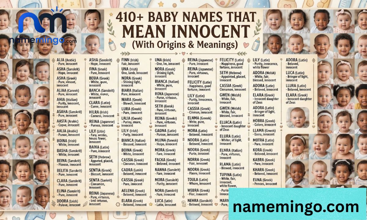 410+ Baby Names That Mean Innocent (With Origins & Meanings) 