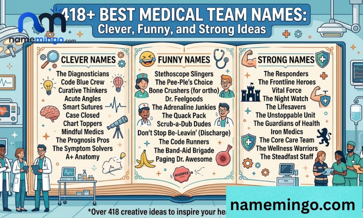 418+ Best Medical Team Names Clever, Funny, and Strong Ideas 