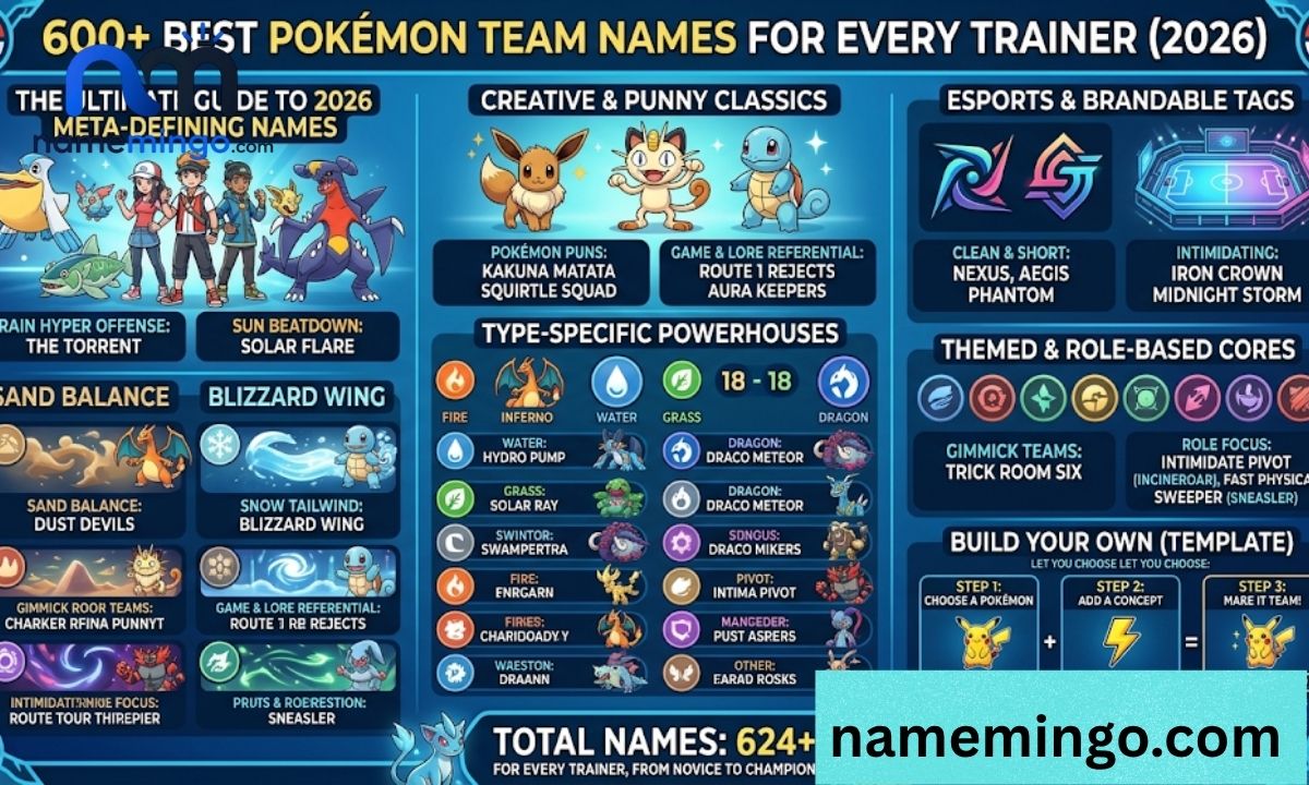600+ Best Pokémon Team Names for Every Trainer (2026) 