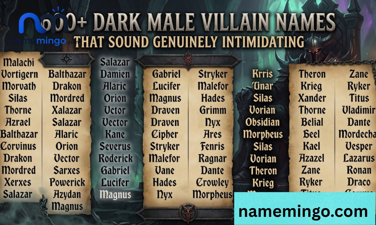 _600+ Dark Male Villain Names That Sound Genuinely Intimidating 