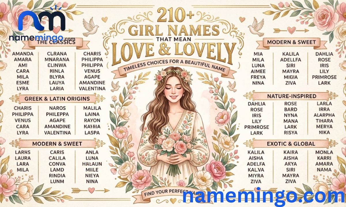 210+ Girl Names That Mean Love Lovely & Timeless Choices 