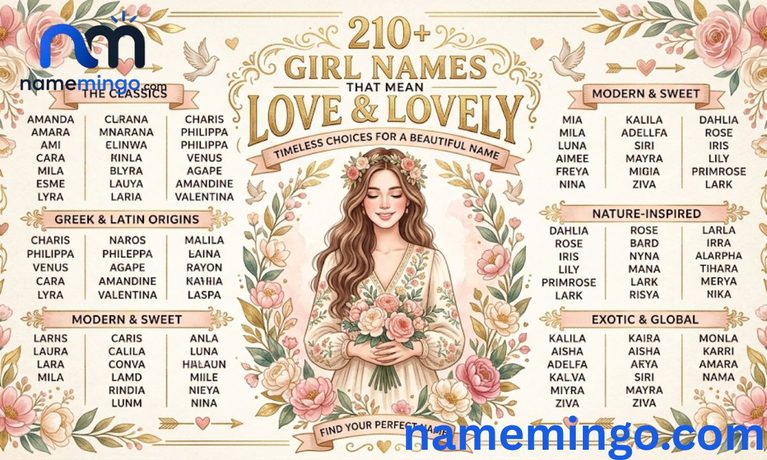 210+ Girl Names That Mean Love Lovely & Timeless Choices 