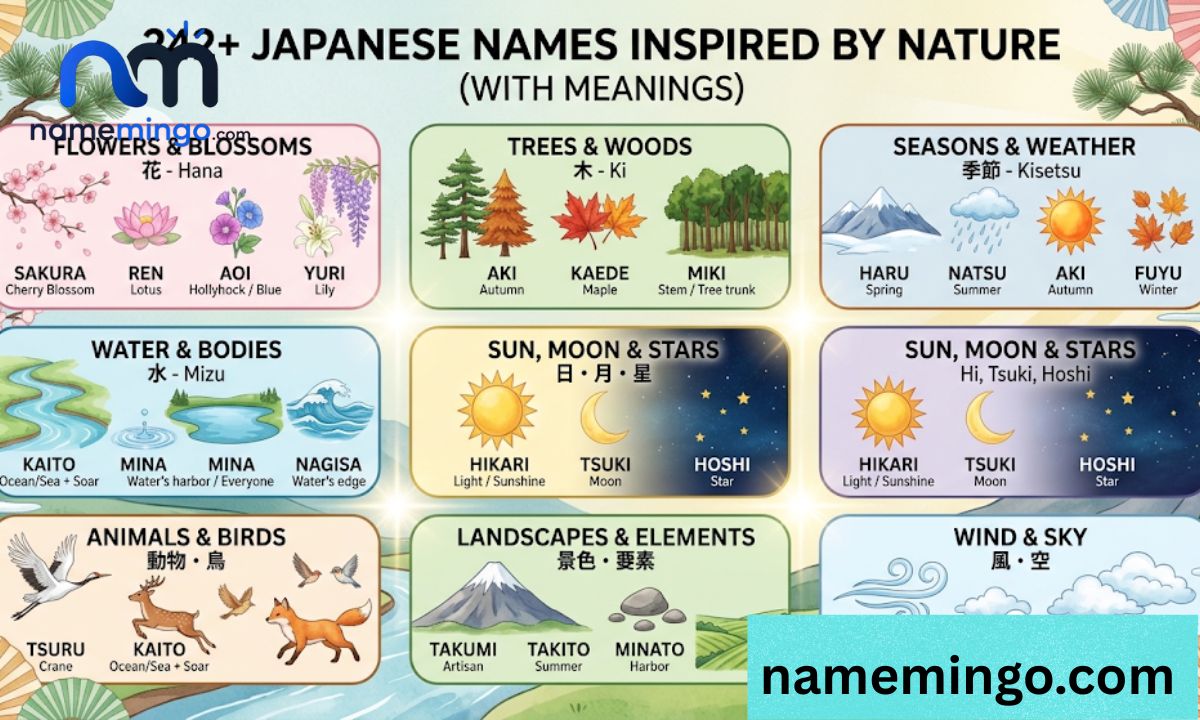 242+ Japanese Names Inspired by Nature (with Meanings) 