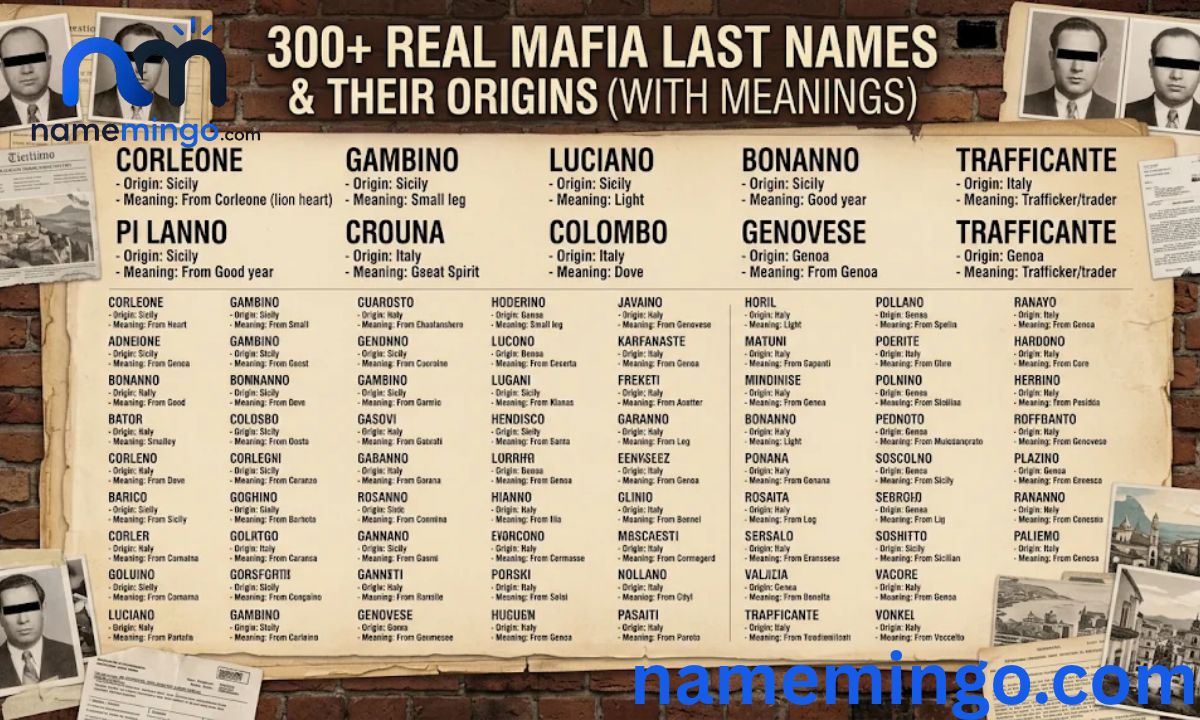 300+ Real Mafia Last Names & Their Origins (With Meanings) 