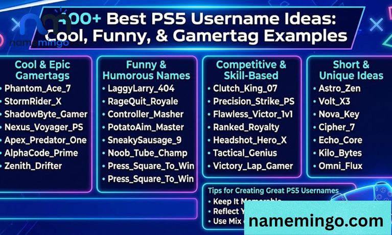 400+ Best PS5 Username Ideas Cool, Funny, & Gamertag Examples 