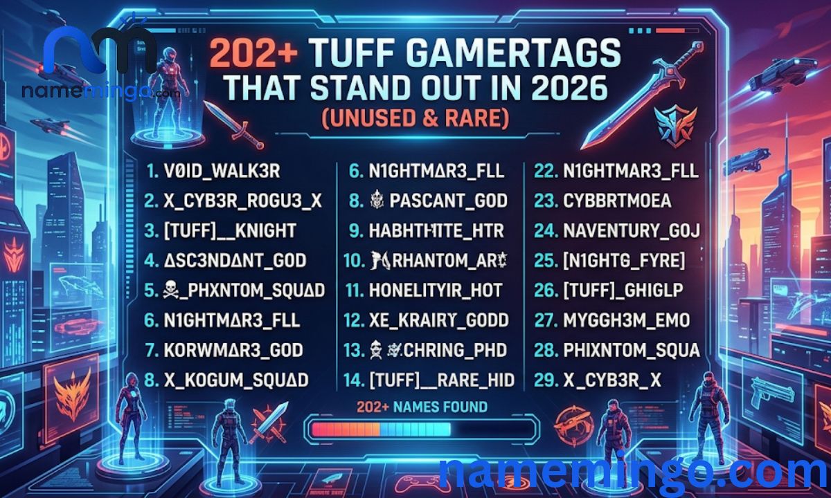 202+ Tuff Gamertags That Stand Out in 2026 (Unused & Rare) 