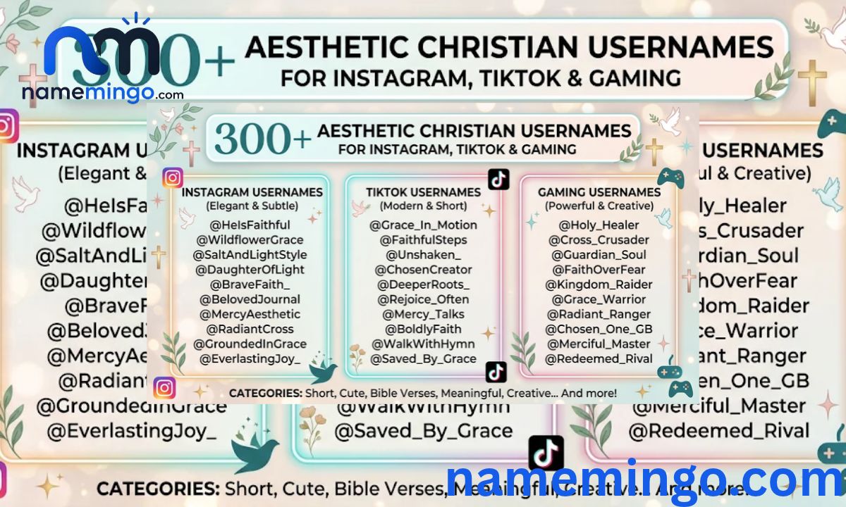 300+ Aesthetic Christian Usernames for Instagram, TikTok & Gaming 