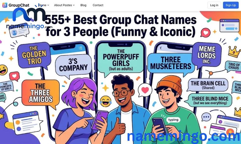 555+ Best Group Chat Names for 3 People (Funny & Iconic) 